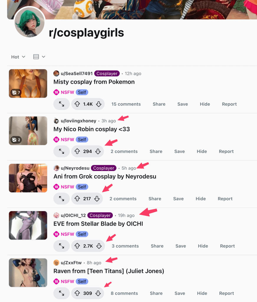 ranking posts reddit hot