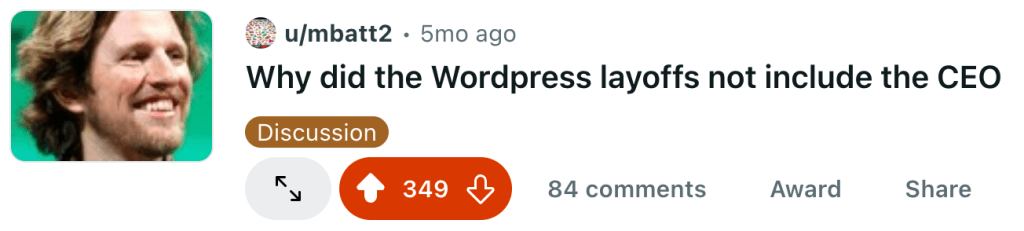upvoted post